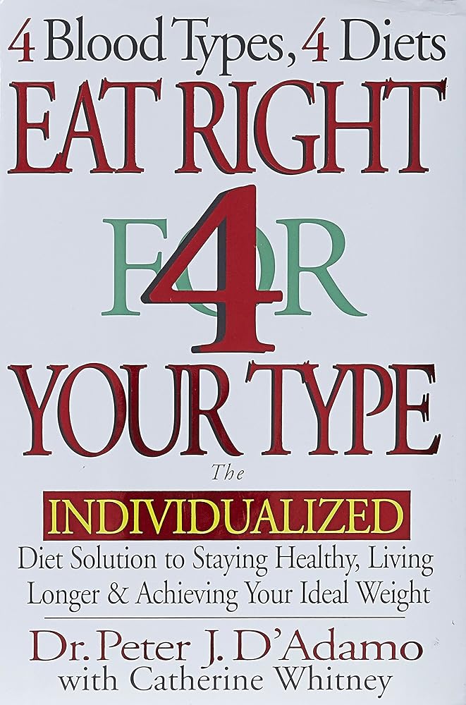 Eat Right 4 Your Type: The Individualized Diet Solution to Staying Healthy, Living Longer & Achieving Your Ideal Weight cover image
