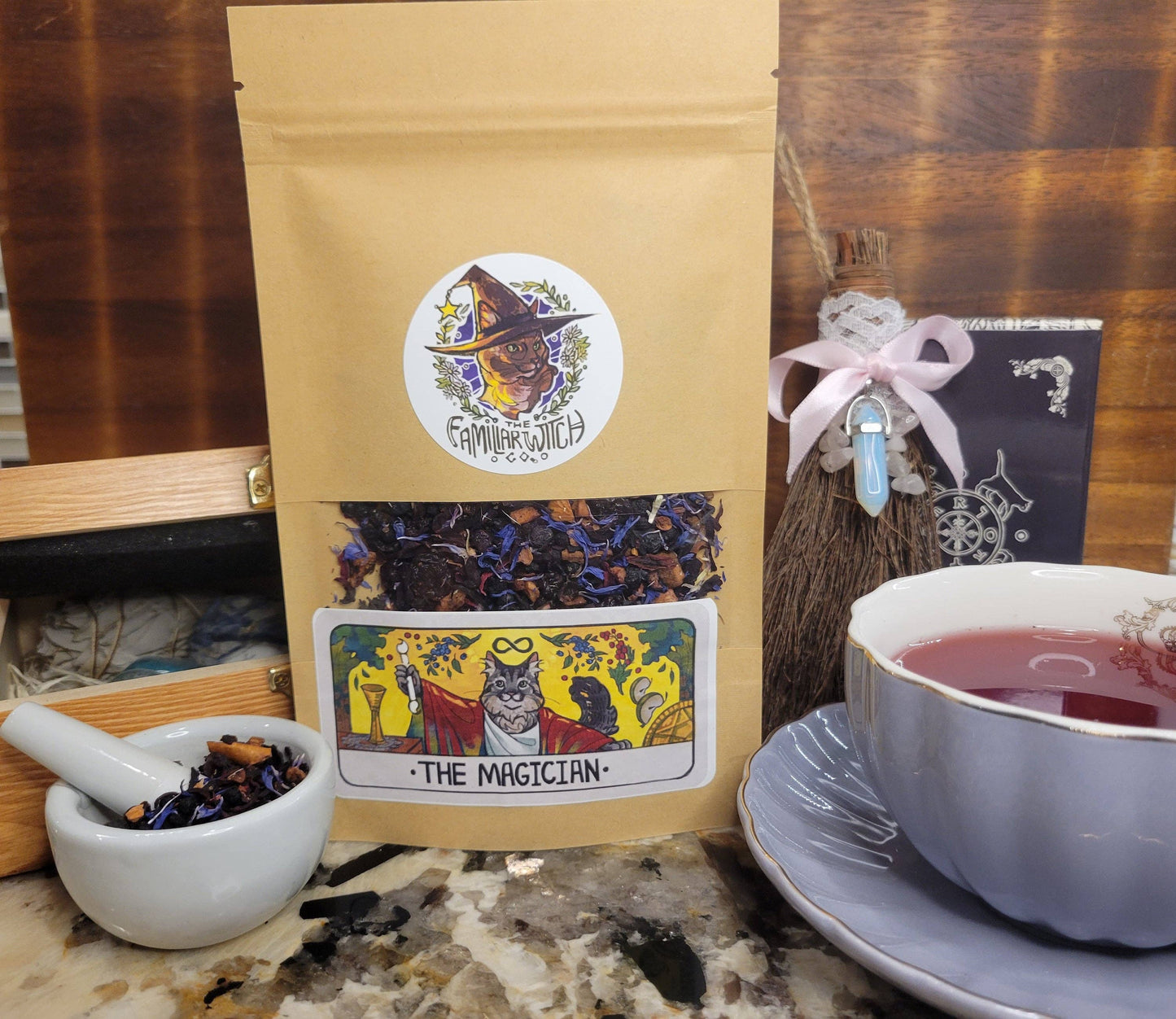 The Familiar Witch Co - The Magician Blueberry Tarot Tea