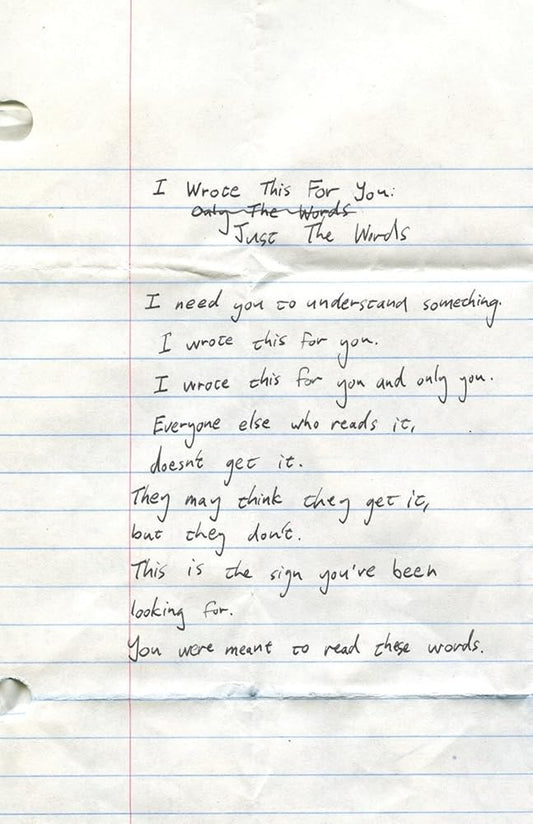 I Wrote This For You: Just the Words cover image