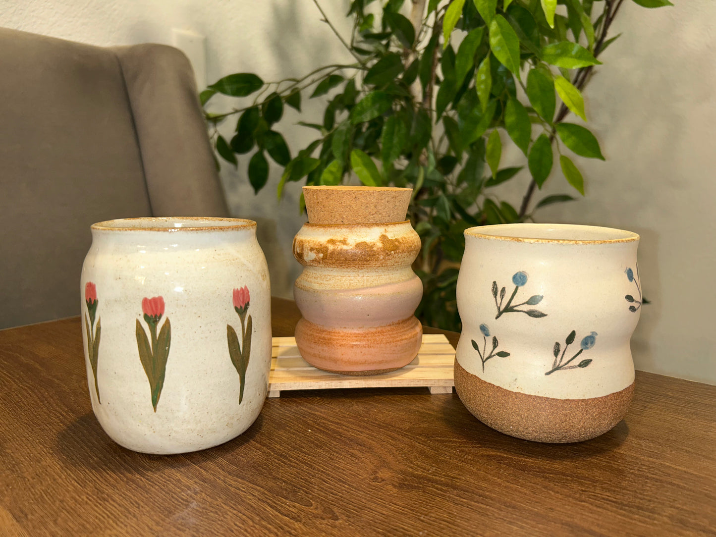 Pottery Jar - Tulips