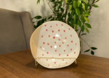 Dianna Aminova Creations Pottery Bowl - Hearts
