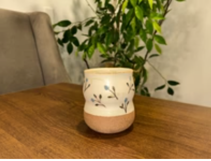 Dianna Aminova Creations Pottery Jar - Blue Floral