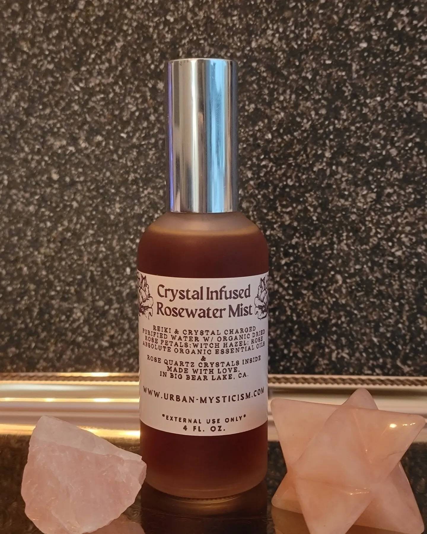 Crystal Rosewater Mist Reiki Charged