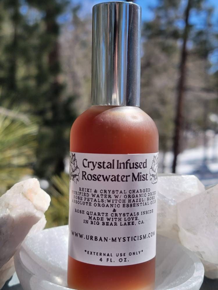 Crystal Rosewater Mist Reiki Charged